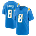 Choea LA.Chargers #8 Omarion Hampton Player Blue Home Game Stitched Jerseys