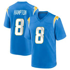 Choea LA.Chargers #8 Omarion Hampton Player Blue Home Game Stitched Jerseys