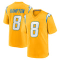 Choea LA.Chargers #8 Omarion Hampton Player Gold Home Game Stitched Jerseys