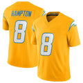 Choea LA.Chargers #8 Omarion Hampton Player Gold Limited Vapor F.U.S.E. Home Game Stitched Jerseys