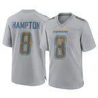 Choea LA.Chargers #8 Omarion Hampton Player Gray Atmosphere Fashion Home Game Stitched Jerseys