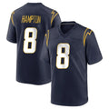 Choea LA.Chargers #8 Omarion Hampton Player Navy Home Game Stitched Jerseys