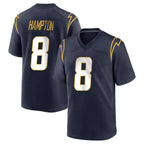 Choea LA.Chargers #8 Omarion Hampton Player Navy Home Game Stitched Jerseys