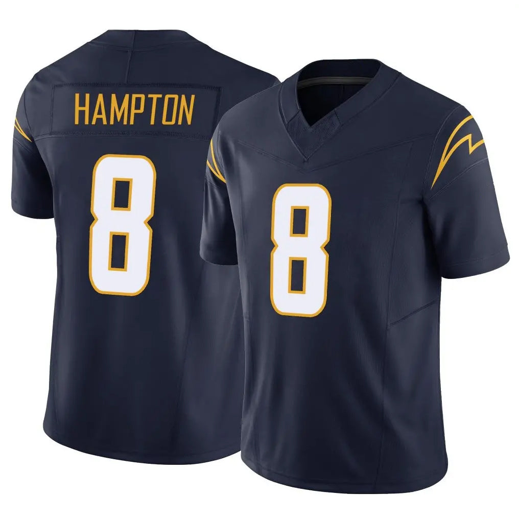 Choea LA.Chargers #8 Omarion Hampton Player Navy Limited Vapor F.U.S.E. Home Game Stitched Jerseys