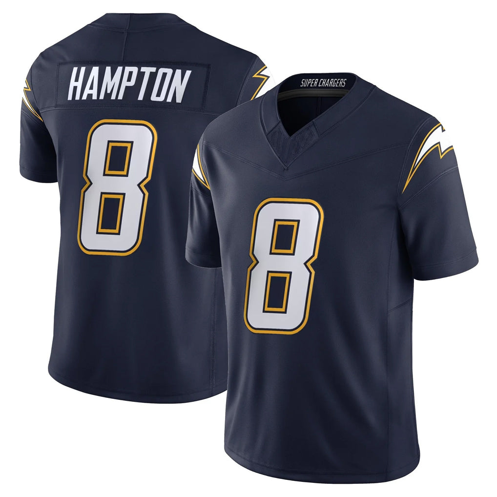 Choea LA.Chargers #8 Omarion Hampton Player Navy Vapor F.U.S.E. Limited Home Game Stitched Jerseys