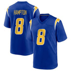 Choea LA.Chargers #8 Omarion Hampton Player Royal Home Game Stitched Jerseys