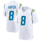 Choea LA.Chargers #8 Omarion Hampton Player White Home Game Stitched Jerseys