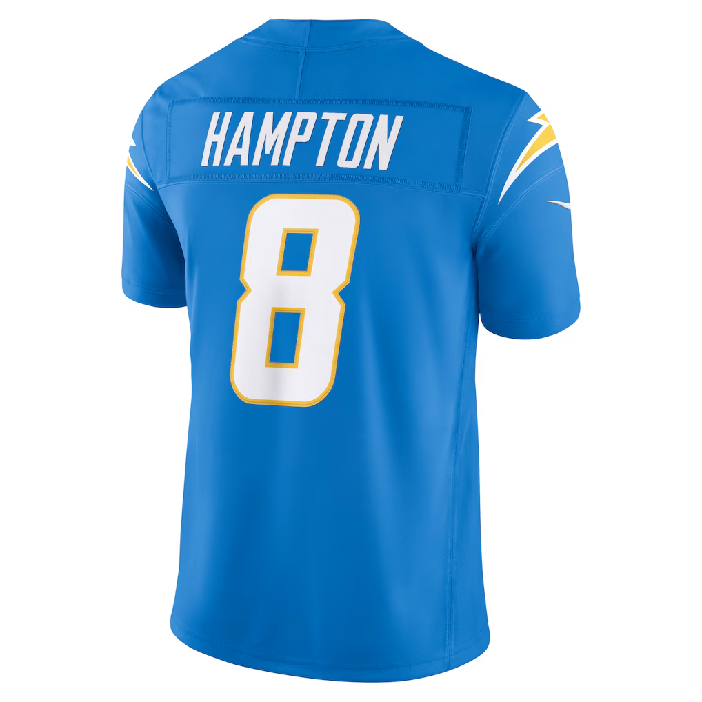 Choea LA.Chargers #8 Omarion Hampton Powder Blue Team Vapor F.U.S.E. Stitched Limited Jerseys