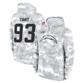 Choea LA.Chargers #93 Teair Tart Player Arctic Camo Salute to Service Hoodies Limited Game Stitched Jerseys