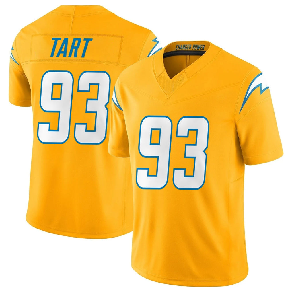 Choea LA.Chargers #93 Teair Tart Player Gold Limited Vapor F.U.S.E. Home Game Stitched Jerseys
