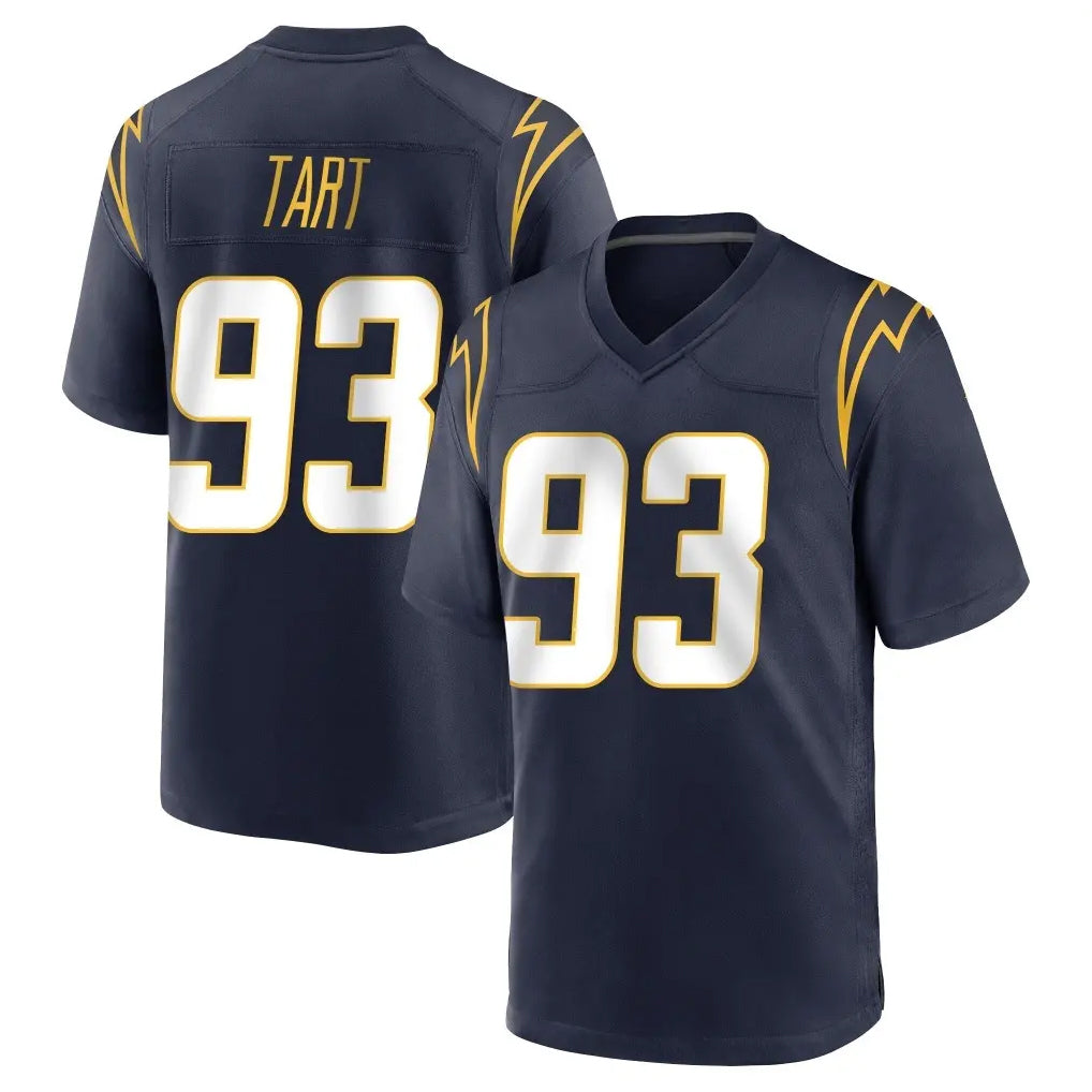 Choea LA.Chargers #93 Teair Tart Player Navy Home Game Stitched Jerseys