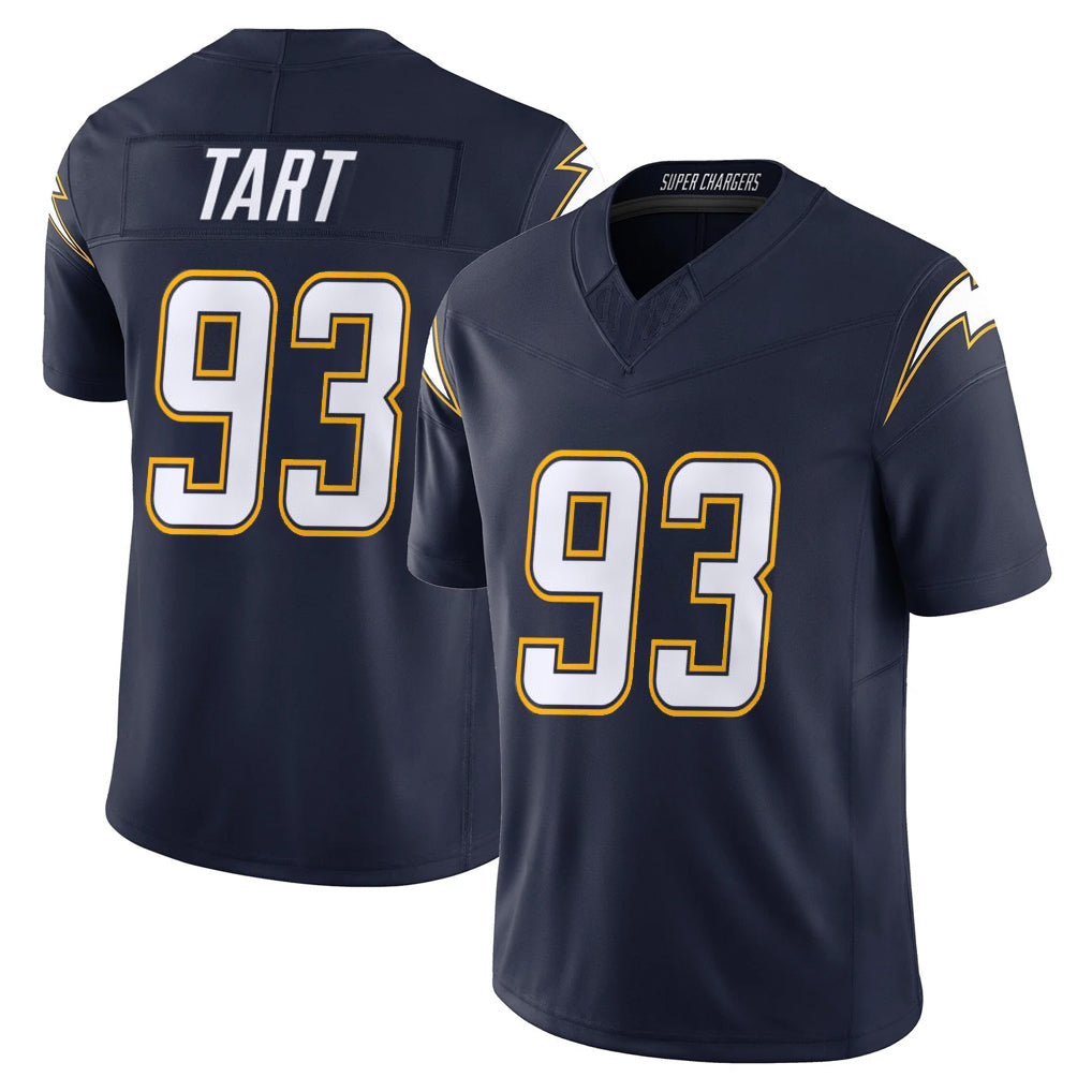 Choea LA.Chargers #93 Teair Tart Player Navy Vapor F.U.S.E. Limited Home Game Stitched Jerseys