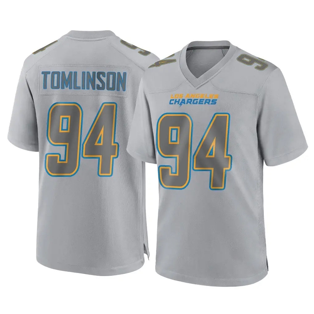 Choea LA.Chargers #94 Dalvin Tomlinson Player Gray Atmosphere Fashion Home Game Stitched Jerseys