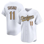 Choea LA.Dodgers #11 Roki Sasaki Player Gold Collection Limited Home Stitched Jerseys