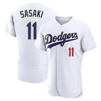 Choea LA.Dodgers #11 Roki Sasaki Player Gold White 2026 Collection Stadium Limited Elite Stitched Jerseys