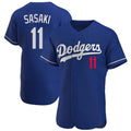 Choea LA.Dodgers #11 Roki Sasaki Player Royal Limited Elite Home Stitched Jerseys