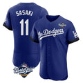 Choea LA.Dodgers #11 Roki Sasaki Player Royal World Series City Connect Elite Home Stitched Jerseys