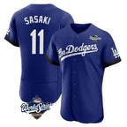 Choea LA.Dodgers #11 Roki Sasaki Player Royal World Series City Connect Elite Home Stitched Jerseys