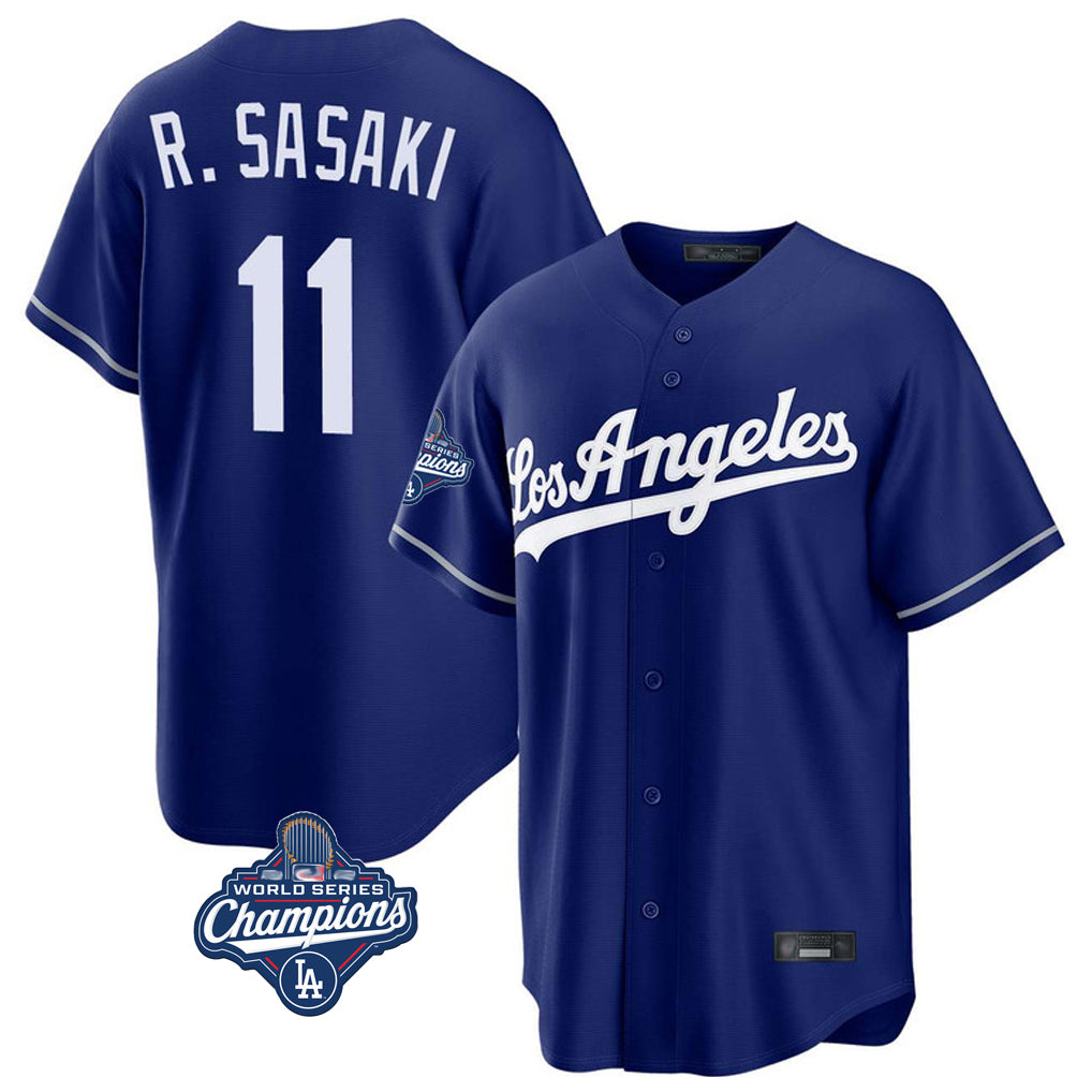 Choea LA.Dodgers #11 Roki Sasaki Player Royal World Series Meet Game Stitched Jerseys