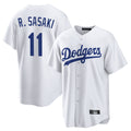Choea LA.Dodgers #11 Roki Sasaki Player White Game Home Stitched Jerseys