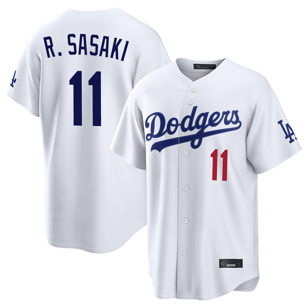 Choea LA.Dodgers #11 Roki Sasaki Player White Home Game Stitched Jerseys