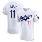 Choea LA.Dodgers #11 Roki Sasaki Player White Limited Elite Home Stitched Jerseys