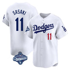 Choea LA.Dodgers #11 Roki Sasaki Player White World Series Meet Limited Home Stitched Jerseys