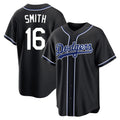 Choea LA.Dodgers #16 Will Smith Player Black Carbon Limited Home Stitched Jerseys