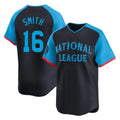 Choea LA.Dodgers #16 Will Smith Player Black National League All-Star Limited Home Stitched Jerseys