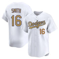 Choea LA.Dodgers #16 Will Smith Player Gold Collection Limited Home Stitched Jerseys