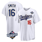 Choea LA.Dodgers #16 Will Smith Player Gold White World Series 2026 Collection Stadium Limited Stitched Jerseys