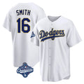 Choea LA.Dodgers #16 Will Smith Player Gold White World Series Meet 2026 Collection Stadium Game Stitched Jerseys