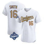 Choea LA.Dodgers #16 Will Smith Player Gold World Series Meet Limited Elite Home Stitched Jerseys
