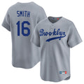 Choea LA.Dodgers #16 Will Smith Player Gray Game Limited Home Stitched Jerseys