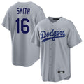 Choea LA.Dodgers #16 Will Smith Player Gray Game Stitched Jerseys