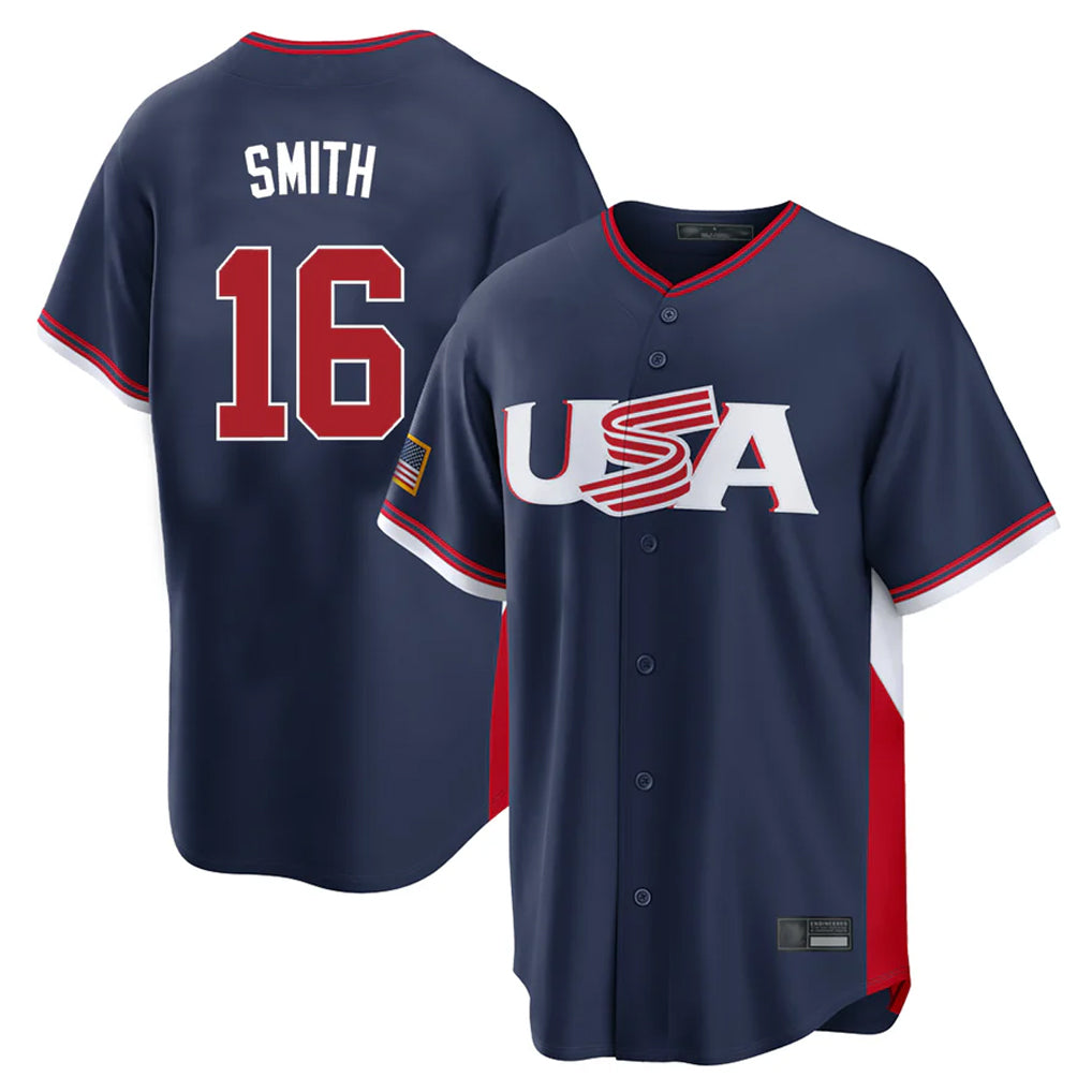 Choea LA.Dodgers #16 Will Smith Player Navy USA 2026 World Classic Limited Home Stitched Jerseys