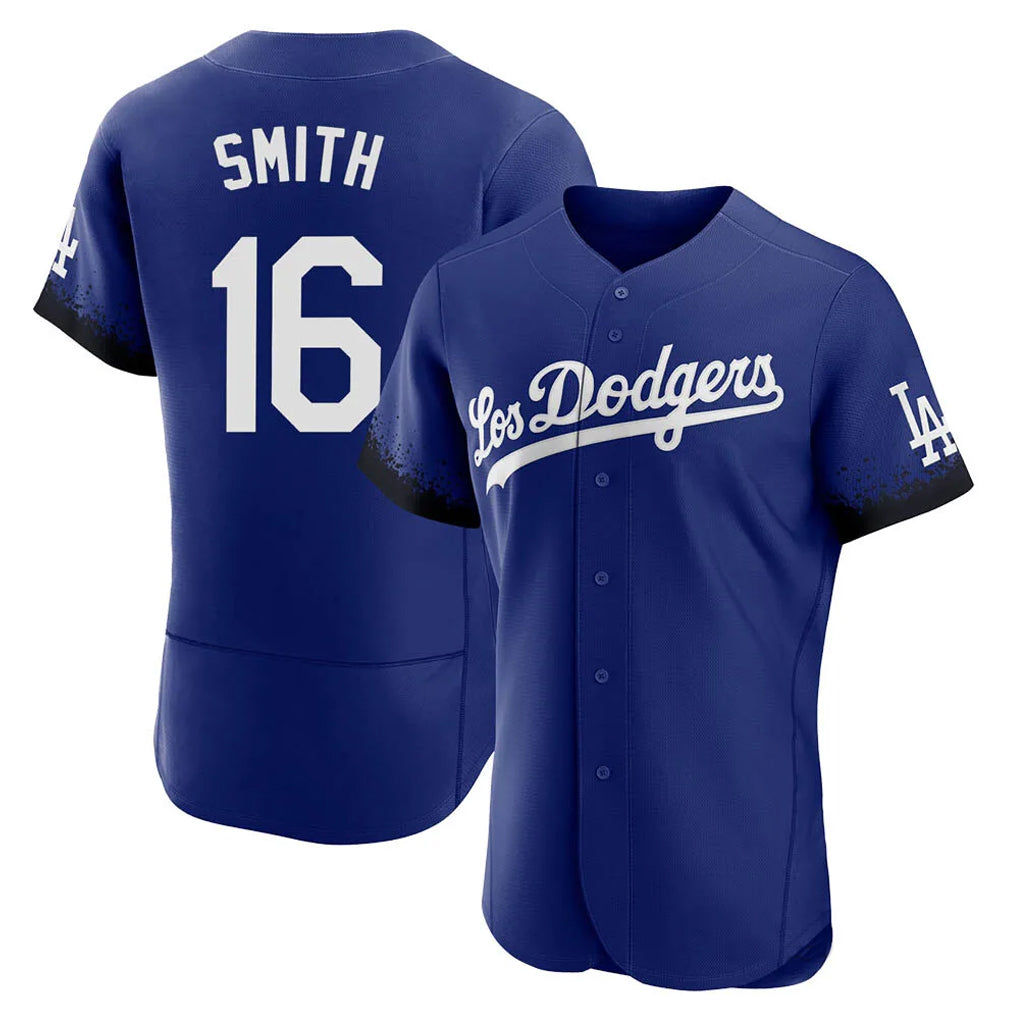 Choea LA.Dodgers #16 Will Smith Player Royal City Connect Elite Home Stitched Jerseys