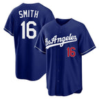 Choea LA.Dodgers #16 Will Smith Player Royal Game Home Stitched Jerseys