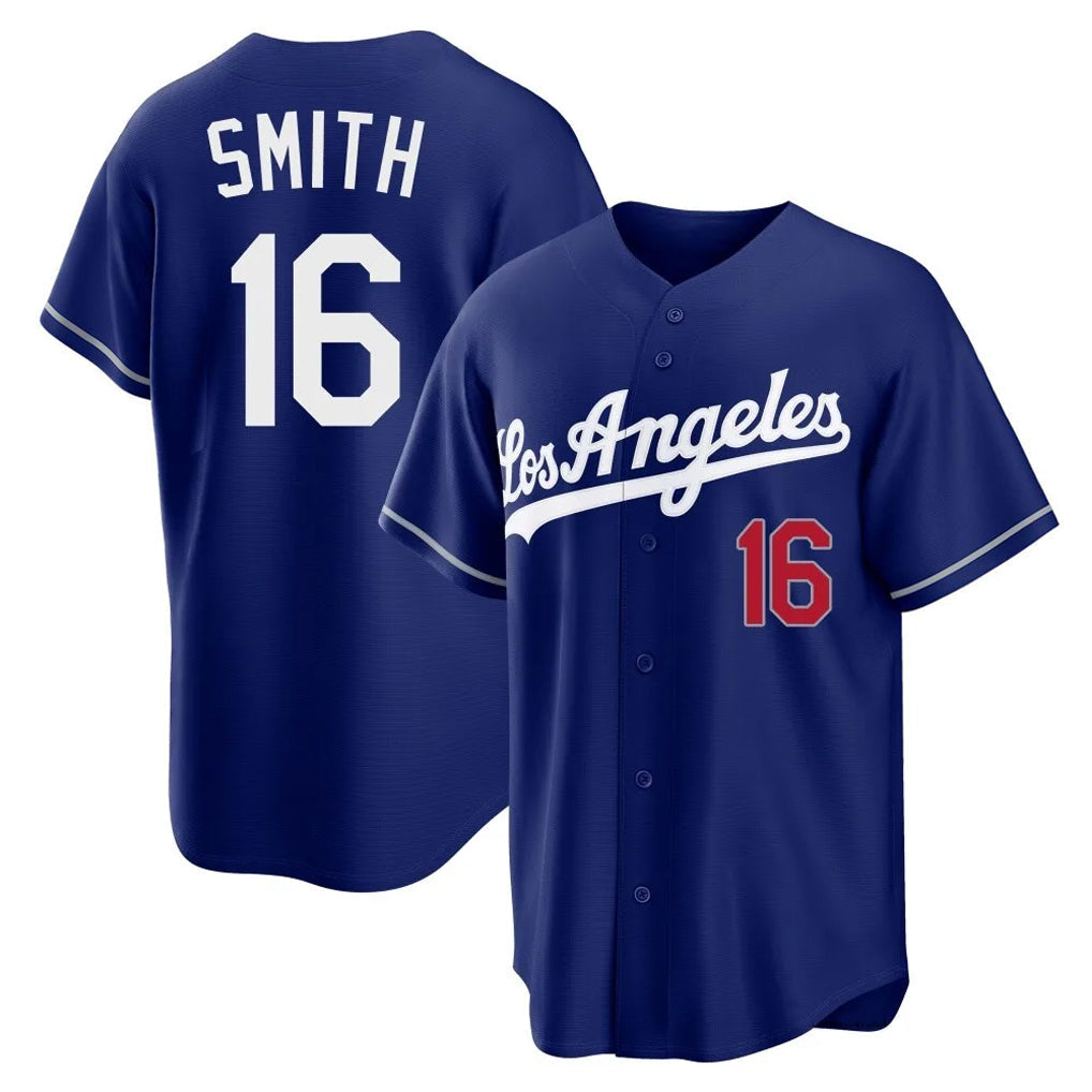 Choea LA.Dodgers #16 Will Smith Player Royal Game Home Stitched Jerseys