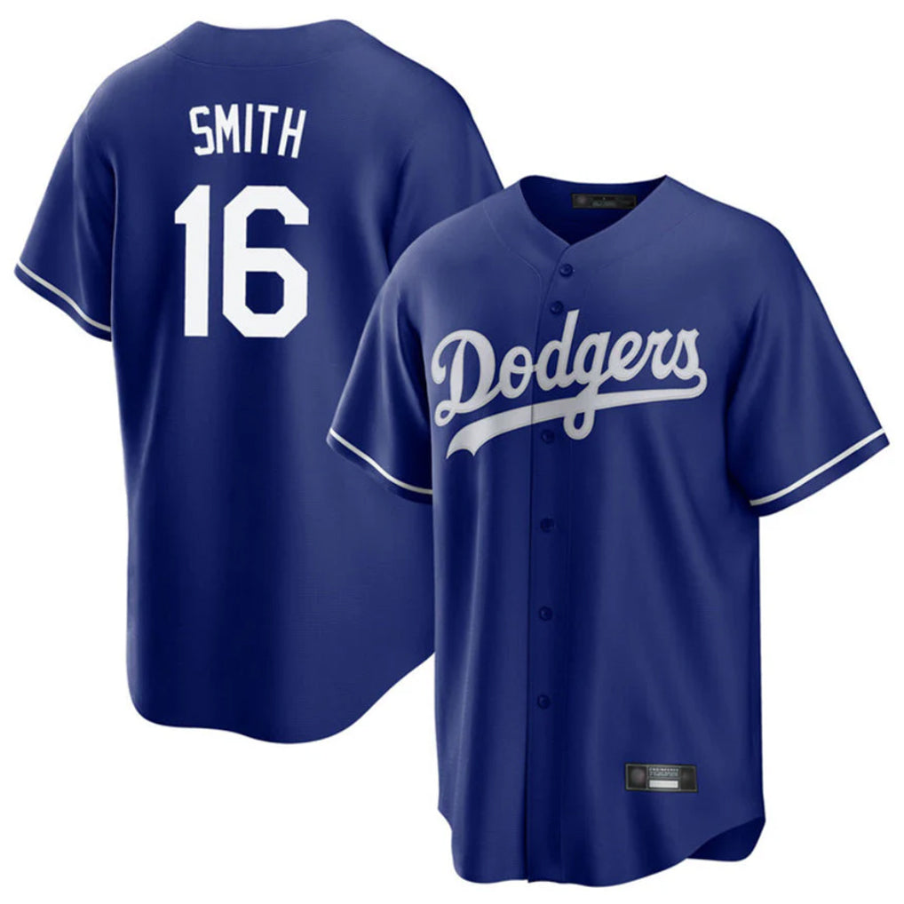 Choea LA.Dodgers #16 Will Smith Player Royal Game Stitched Jerseys