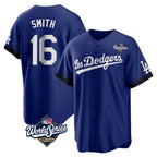Choea LA.Dodgers #16 Will Smith Player Royal World Series City Connect Home Game Stitched Jerseys