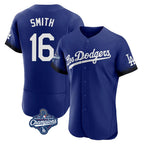 Choea LA.Dodgers #16 Will Smith Player Royal World Series Meet City Connect Elite Home Stitched Jerseys