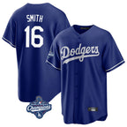 Choea LA.Dodgers #16 Will Smith Player Royal World Series Meet Game Stitched Jerseys
