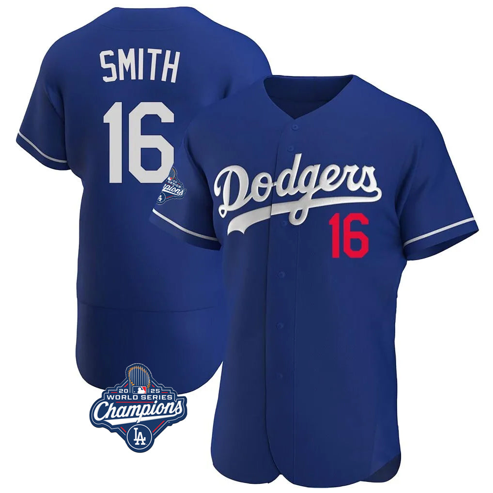 Choea LA.Dodgers #16 Will Smith Player Royal World Series Meet Limited Elite Home Stitched Jerseys