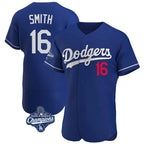 Choea LA.Dodgers #16 Will Smith Player Royal World Series Meet Limited Elite Home Stitched Jerseys