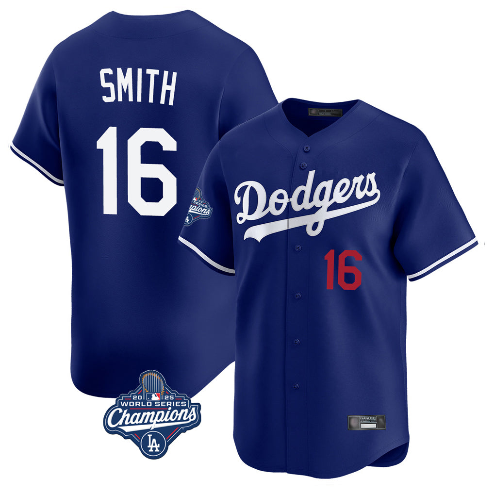 Choea LA.Dodgers #16 Will Smith Player Royal World Series Meet Limited Home Stitched Jerseys