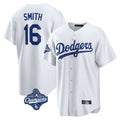 Choea LA.Dodgers #16 Will Smith Player White World Series Meet Game Home Stitched Jerseys