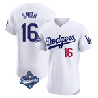 Choea LA.Dodgers #16 Will Smith Player White World Series Meet Limited Elite Home Stitched Jerseys