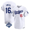Choea LA.Dodgers #16 Will Smith Player White World Series Meet Limited Home Stitched Jerseys