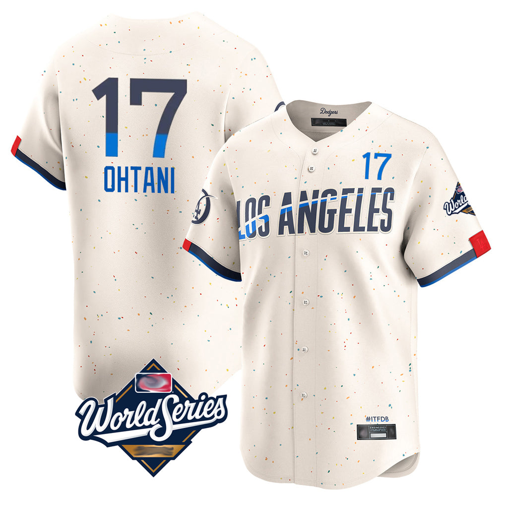 Choea LA.Dodgers #17 Shohei Ohtani Player Cream World Series City Connect Limited Home Stitched Jerseys